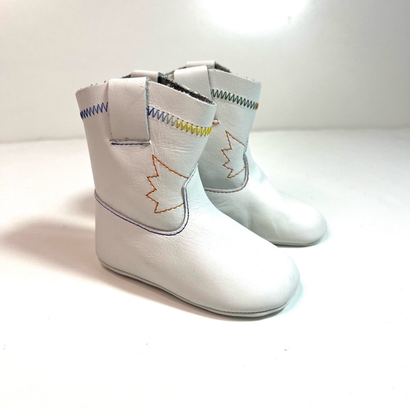 Kid Express Other - Kid Express Infant Leather Cowboy Boots White Size EU 17 - 0–6 months